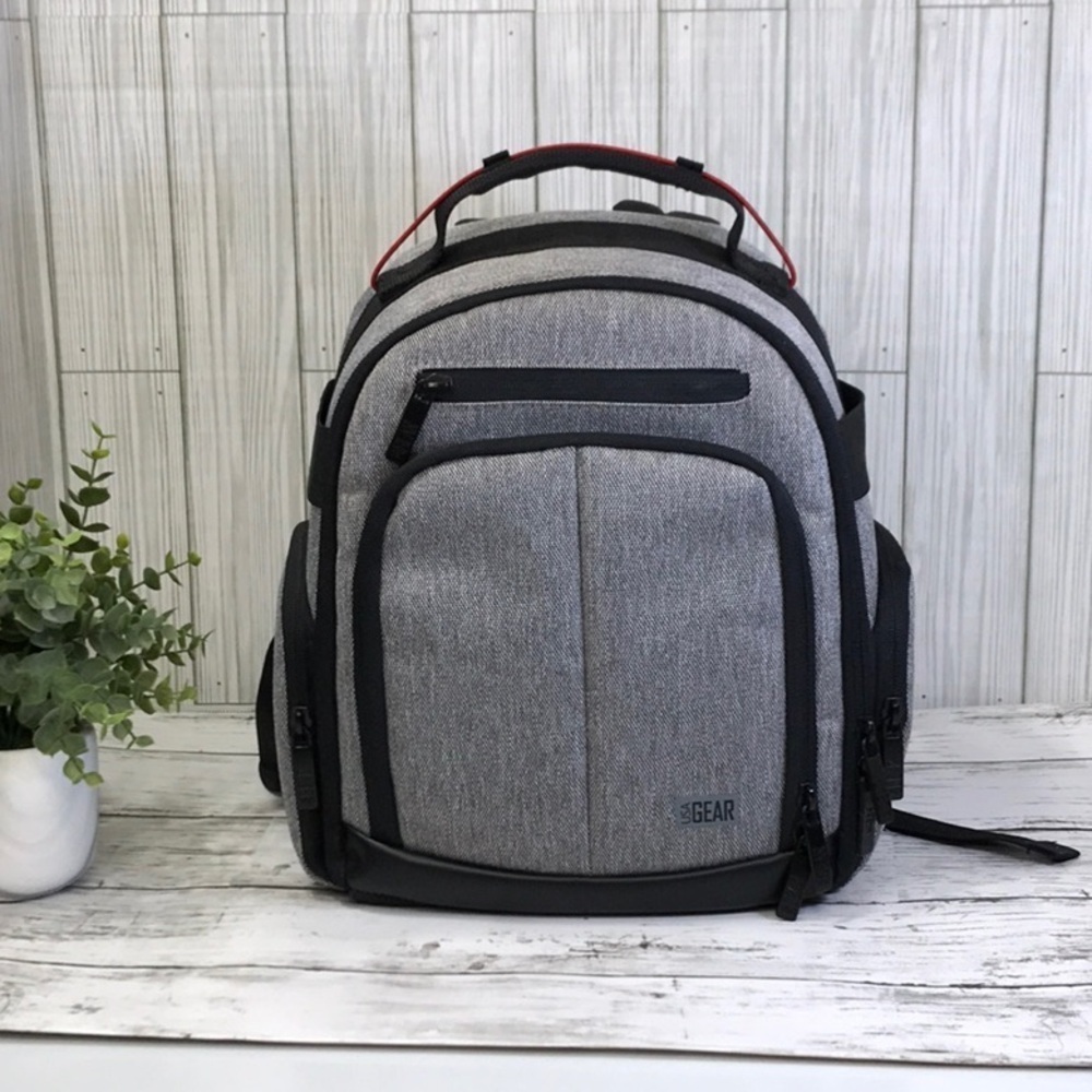 USA Gear Gray and Black Camera Backpack Bag